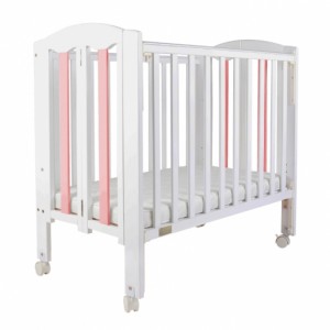 Baby Star Easi 摺合嬰兒木床(包括2” 床褥) – 粉紅色