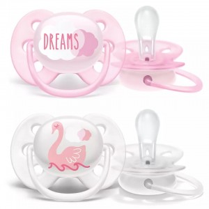 Philips Avent 0-6m 超柔軟系列安撫玩咀- 2個裝（女）