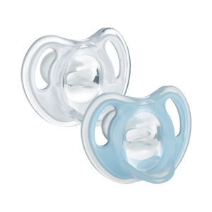 Tommee Tippee Ultra Light 超輕矽膠安撫奶嘴 (2個裝)- 0-6個月(藍色，白色）