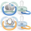 Philips Avent透氣動物系列安撫玩咀(0-6個月) 2個裝-藍