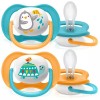 Philips Avent透氣動物系列安撫玩咀(0-6個月) 2個裝-藍