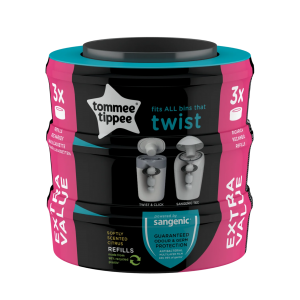 Tommee Tippee Twist & Click Sangenic 尿片處理桶抗菌膠卷 (3個裝)