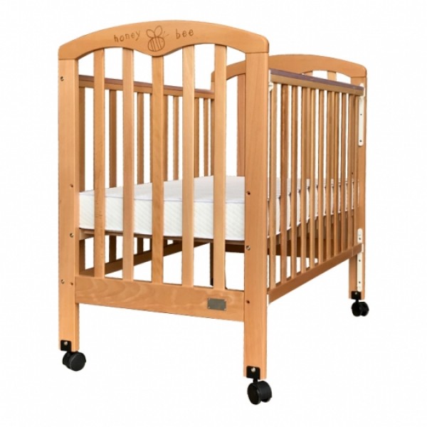 Baby Star Cozzi 嬰兒木床(包括4” 床褥) – 原木色 / 歐洲櫸木