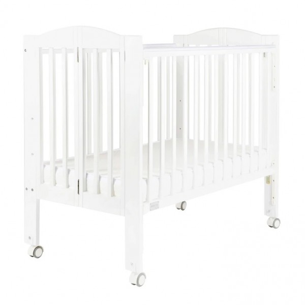 Baby Star Huggy 摺合嬰兒木床(包括3”床褥) – 白色 / 歐洲櫸木