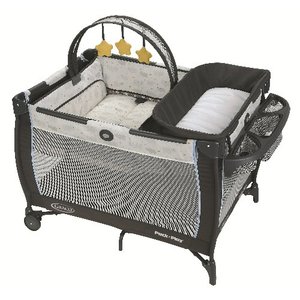 Graco - Pack’n Play Anywhere Dreamer 舒適嬰幼兒多用途安撫游戲床連尿片更換台 – 河馬