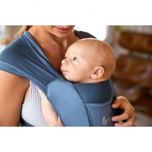 Ergobaby Embrace 環抱二式初生嬰兒背帶透氣款-藍色