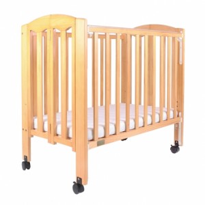 Baby Star Easi 摺合嬰兒木床(包括2” 床褥) – 原木色