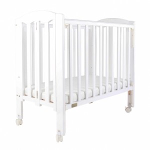 Baby Star Easi 摺合嬰兒木床(包括2” 床褥) – 白色