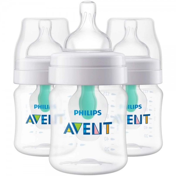 Philips AVENT anti-colic PP 125ml/4 安士奶瓶 連排氣装置 x 3個装