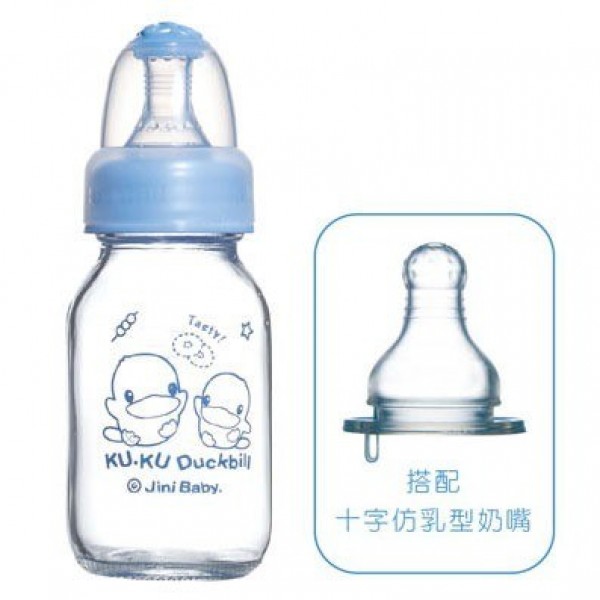 KUKU無鉛耐熱玻璃奶瓶-120ml