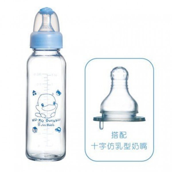 KUKU無鉛耐熱玻璃奶瓶-240ml